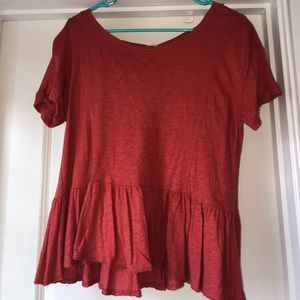 Coral/ red short sleeved shirt from Altar’d State